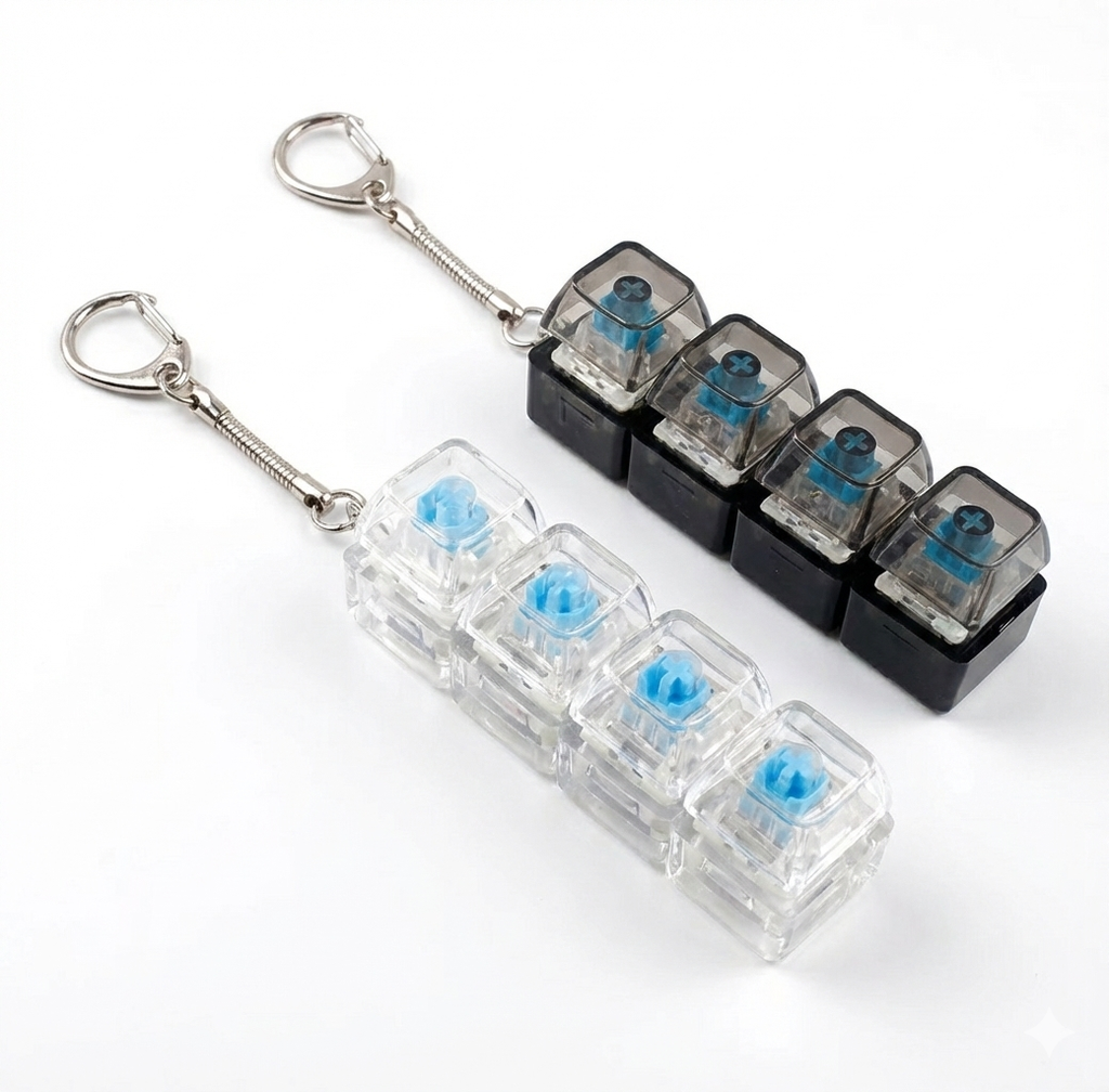 FidgetClickr™ LED Clicker Keychain (Satisfying Click + Glow)