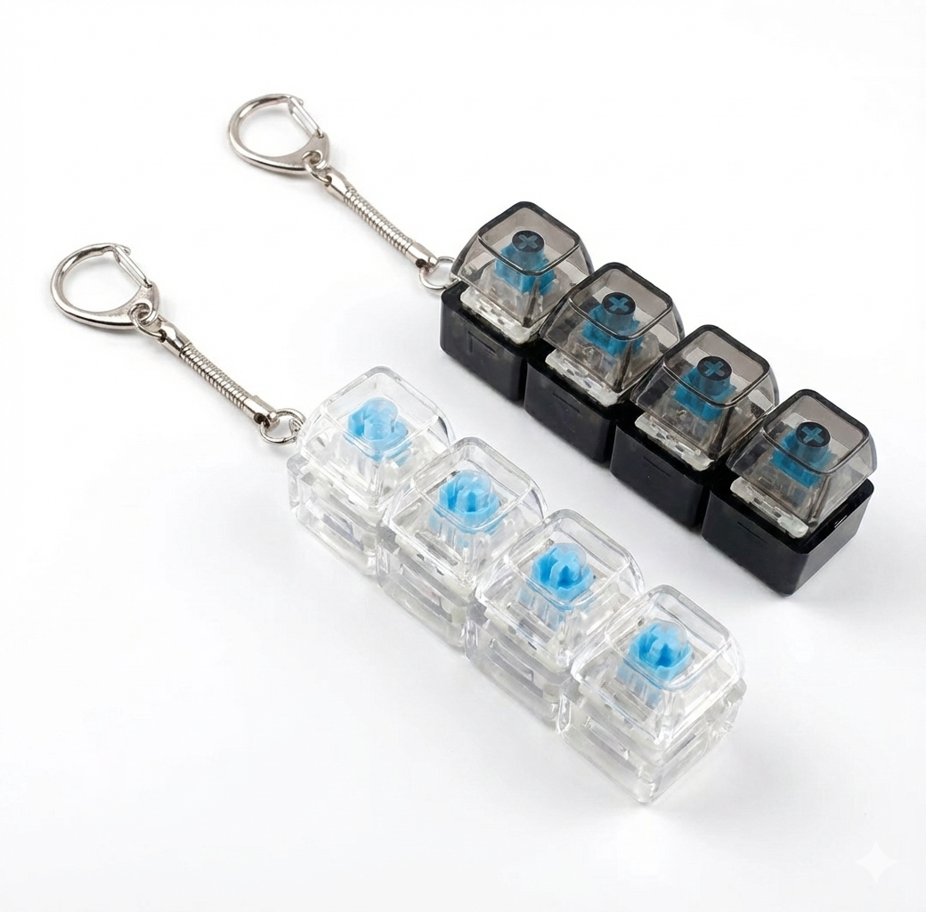 FidgetClickr™ LED Clicker Keychain (Satisfying Click + Glow)