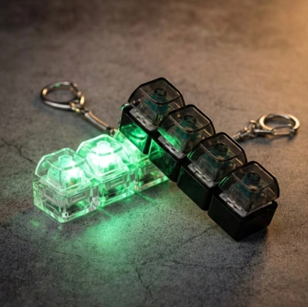 FidgetClickr™ LED Clicker Keychain (Satisfying Click + Glow)